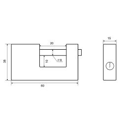 Замок навесной PALLADIUM 707F-60