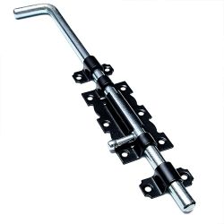 Задвижка дверная НОЭЗ ЗД-110-Уд черный матовый/цинк