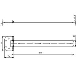 Петля стрела КУНГУР ПС-500 б/п (10) (1 шт)