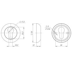 Накладка ARMADILLO CYLINDER ET-1AB/GP-7 бронза/золото /13785/
