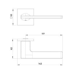 Ручка раздельная AJAX PROMO JS SSG-39 сатин.золото /60063/