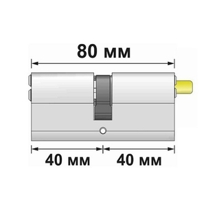 Цилиндровый механизм CISA под вертушку ASIX OE302-18.00 (80 мм/35+10+35), ЛАТУНЬ /7183/