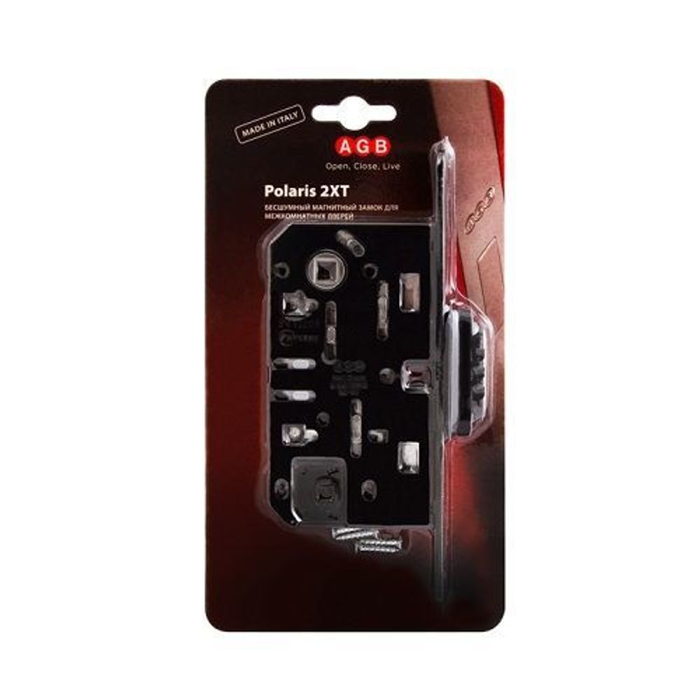 Замок межкомнатный AGB WC MEDIANA POLARIS B06102.50.93.567 (черный) /36553/