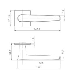 Ручка раздельная ARMADILLO VANILLA K.YM MWSC-33 итальянский тисненный /62215/