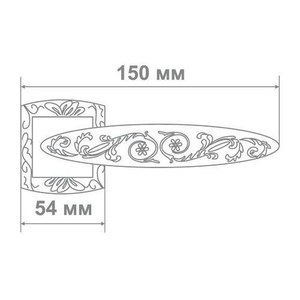 Ручка дверная Leo L3701-31 S/A антич.никель