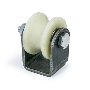 Ролик капролон d-50 под трубу 1/2 на платформе