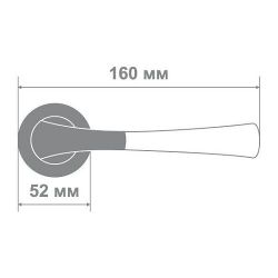 Ручка дверная Leo Z0-551226 BC черный/хром