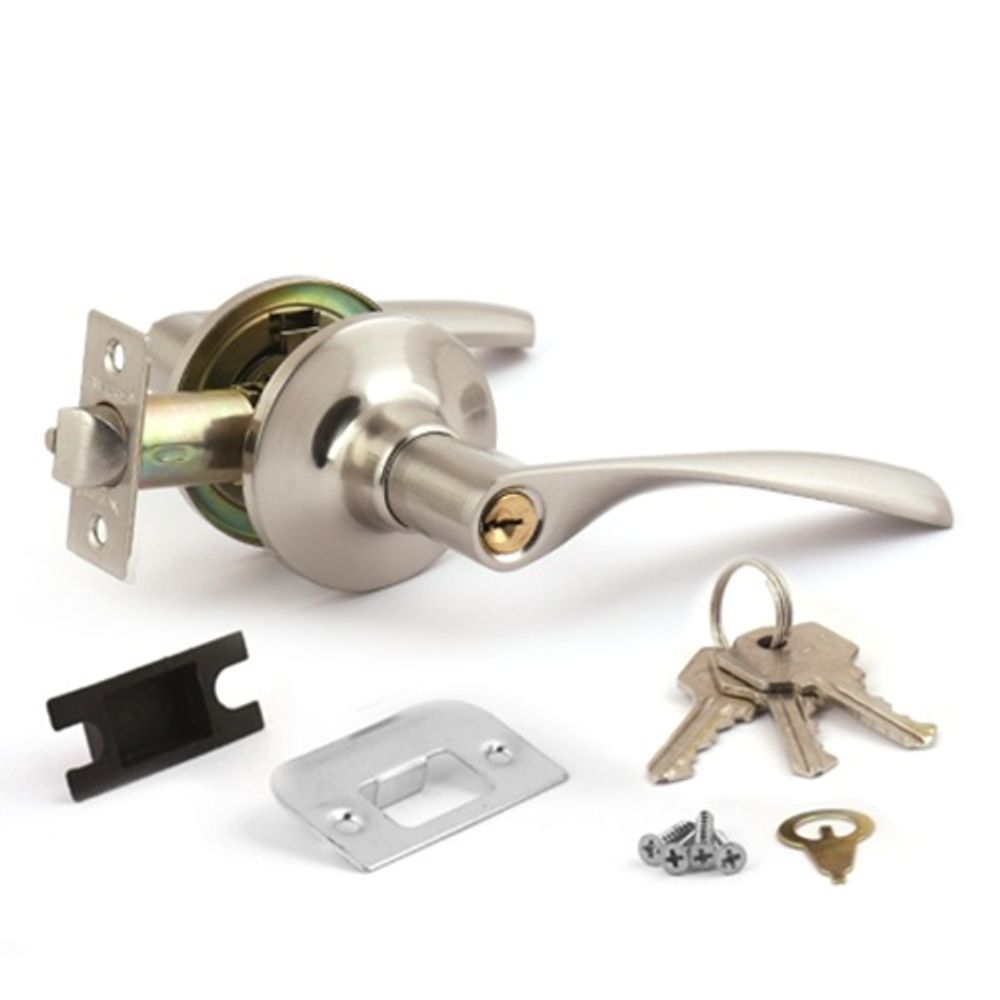 Ручка защелка AVERS 8023-01 (кл./фик.) NIS никель