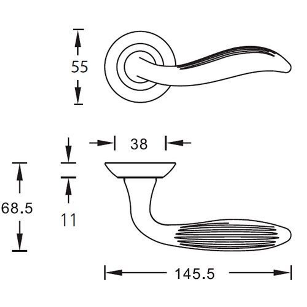 Ручка дверная ARCHIE S010 10099