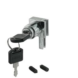 Замок мебельный 601 кнопка для раздвижных витрин (2 винта)