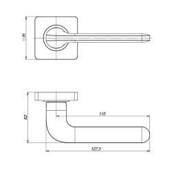 Ручка раздельная PUNTO DROID ZQ SN/CP-3 мат.никель/хром /41035/