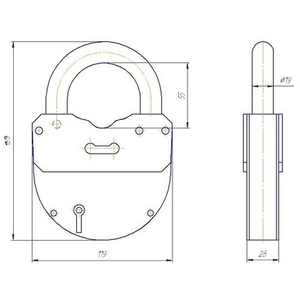 Замок навесной амбарный ЗВС-1