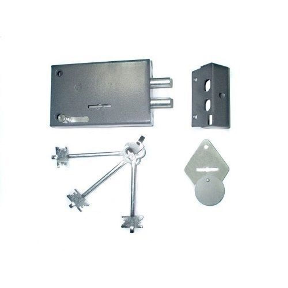 Замок накладной с задвижкой АЛМАЗ ЗН-013 левый