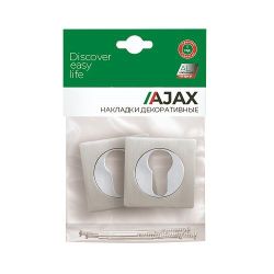 Накладка под цилиндр AJAX ET JK SN/CP-3 мат.никель/хром /41389/