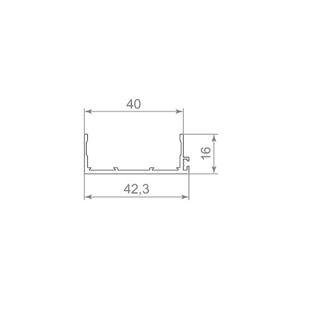 Крышка вертикальная под щетку ARMADILLO SLD.Scope 43/16/3200 AL алюминий /58085/