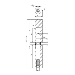 Петля приварная TRUDO D20x160 ADJ регулируемая /58157/ (1 шт)