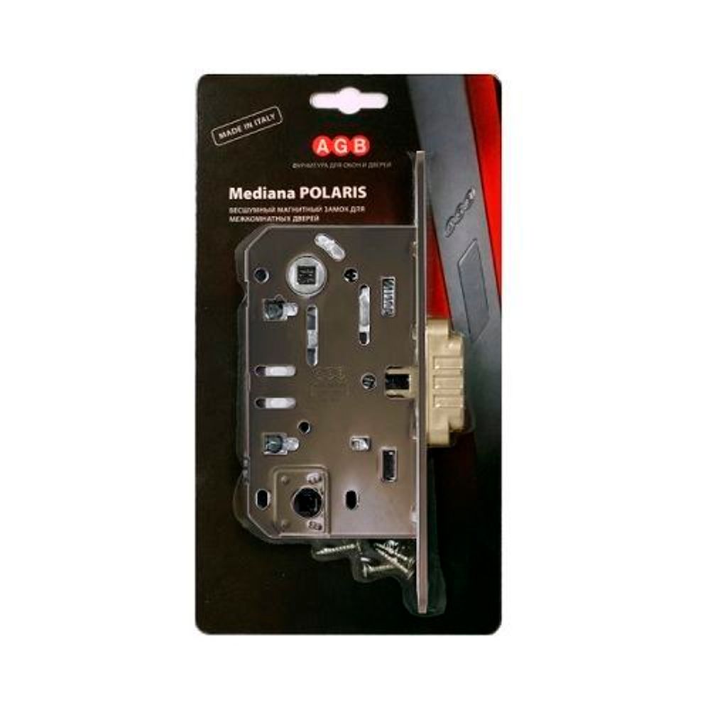 Замок межкомнатный AGB WC MEDIANA POLARIS B06102.50.12.567 (антич.бронза) /26389/