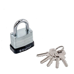 Замок навесной БУЛАТ ВС 0130 стальной 5кл. d5mm