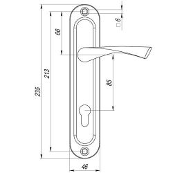 Ручка на планке PUNTO CRONA P90 8504 AB бронза /41975/