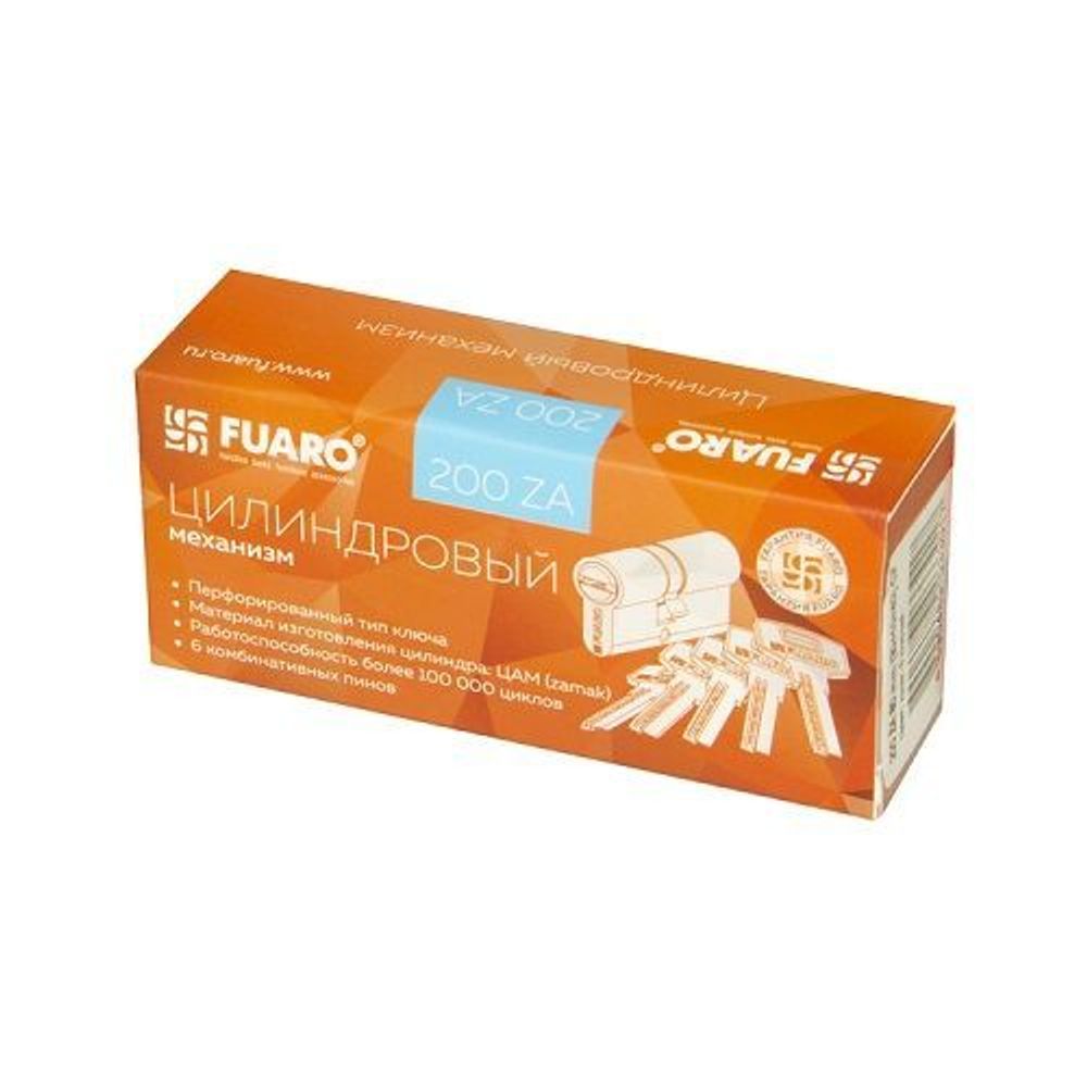 Цилиндровый механизм FUARO 200 ZA 90 (30+10+50) CP хром 5 кл. /40351/