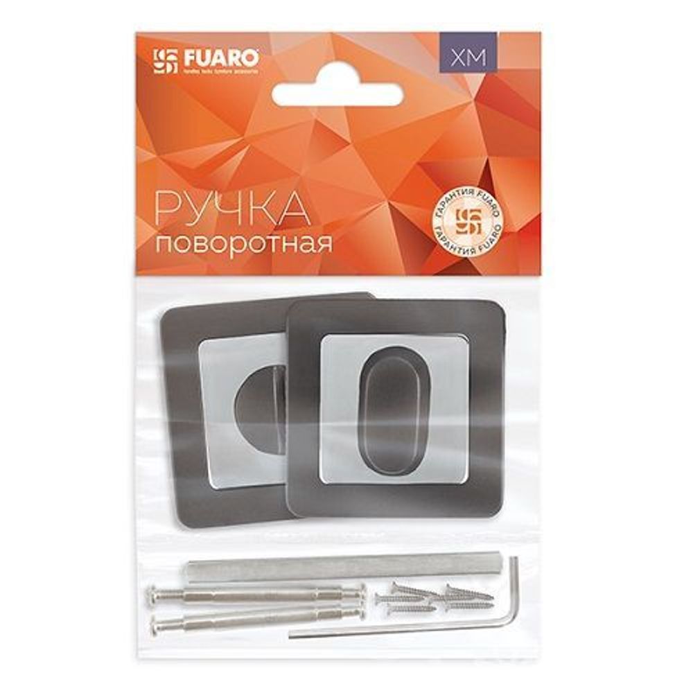 Ручка поворотная FUARO BK6 XM GR/CP-23 графит/хром /39945/