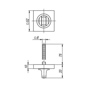 Ручка поворотная FUARO BKW8 KM SN/CP-3 мат.никель/хром /34899/