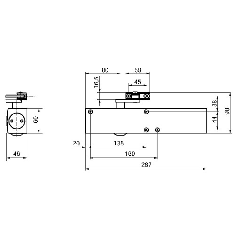 Дверной доводчик GEZE TS4000 EN1-6 AL серебристый