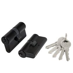 Цилиндровый механизм FUARO 100 ZA 60 (25+10+25) BL черный 5 кл. /45433/