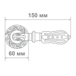 Ручка дверная Аделли 6820-65 CP/BL хром/черный