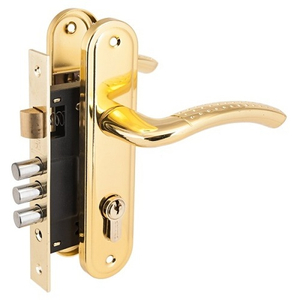 Замок врезной АЛЛЮР 132/3-61A GP латунь