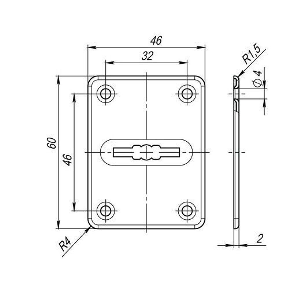 Декоративная накладка FUARO ESC 081 AB бронза /20217/ (1 шт)