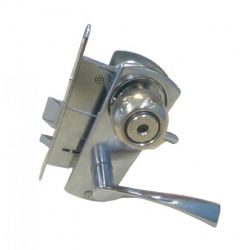 Замок врезной с ручками ЗВАД 1-10М Хром (Правый)