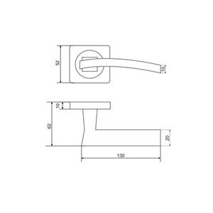 Ручка раздельная VETTORE R06.157 SN/CP мат.никель/хром