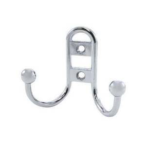 Крючок-вешалка 2-х рожковый 656A CP (50/500)