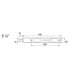 Шпингалет торцевой PALLADIUM 5-1/2" SC матовый хром