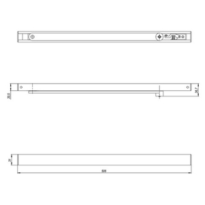 Тяга скользящая ARMADILLO DCS.UN.BC/DA 25-100 AL алюминий /48001/
