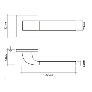Ручка раздельная VETTORE R21.170 MBP черный матовый