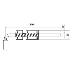 Задвижка гаражная СОЮЗ ЗГ-2 500мм