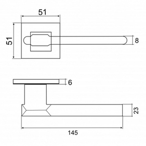 Ручка раздельная ABRISS R21.145 MBP черный матовый