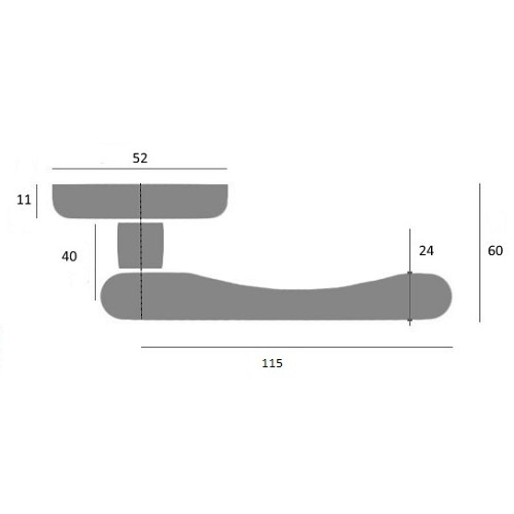 Дверная ручка на круглом основании Fratelli Cattini "UNICA" 7-CR полированный хром