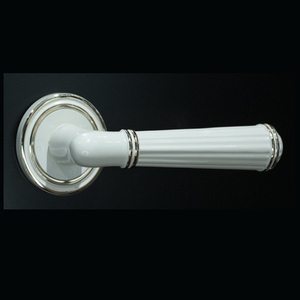 Ручка раздельная ALEMAR A7021-23 GP/WHITE золото/белый