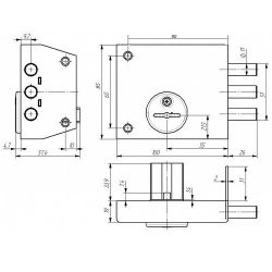 Замок накладной ЗЕНИТ ЗН4-1 медь /34883/