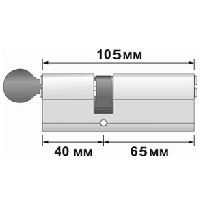 Цилиндровый механизм с вертушкой APECS SM-105 (40С/65)-C NI никель