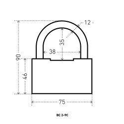 Замок навесной АЛЛЮР ВС2-9С d12mm