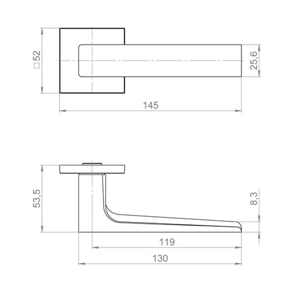 Ручка раздельная FUARO BASIC ZL BL-24 черный /60727/