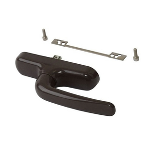 Ручка Prima с блокиратором и микровентиляцией для алюминиевого окна, коричневая RAL8019