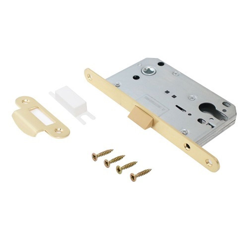 Замок врезной АЛЛЮР АРТ 5300-P SB мат.золото