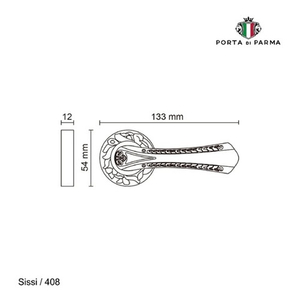 Ручка раздельная PORTA DI PARMA Sissi CP хром