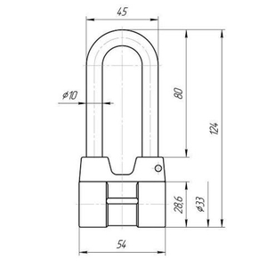 Замок навесной ЗЕНИТ ВС4А.01
