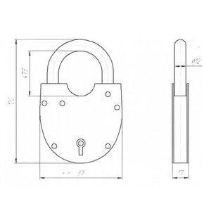 Замок навесной амбарный ЗВС-5